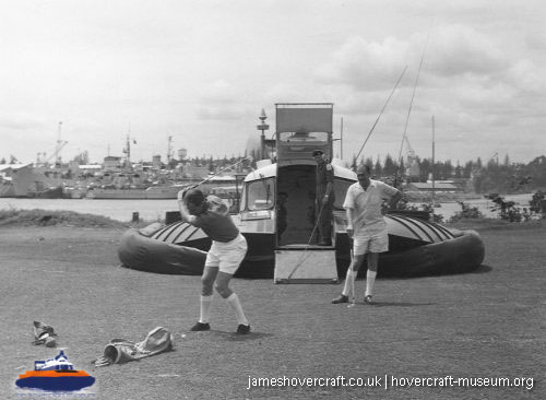 SRN5 in the Tropics -  (credit: The <a href='http://www.hovercraft-museum.org/' target='_blank'>Hovercraft Museum Trust</a>).